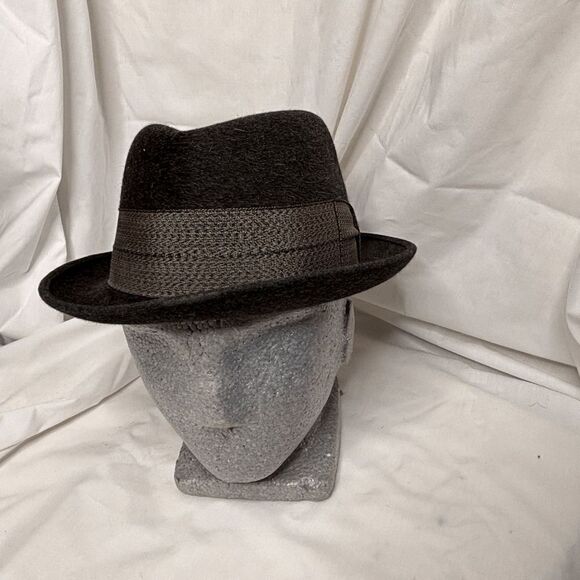Town Club Fedora Mens Fashion Hat Vintage VTG Ackerman Clothes Denver Size 7 1/8 - Picture 1 of 10